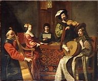 Le concert, Nicolas Tournier (1590-1639), huile sur toile, musée du Louvre, © RMN.
